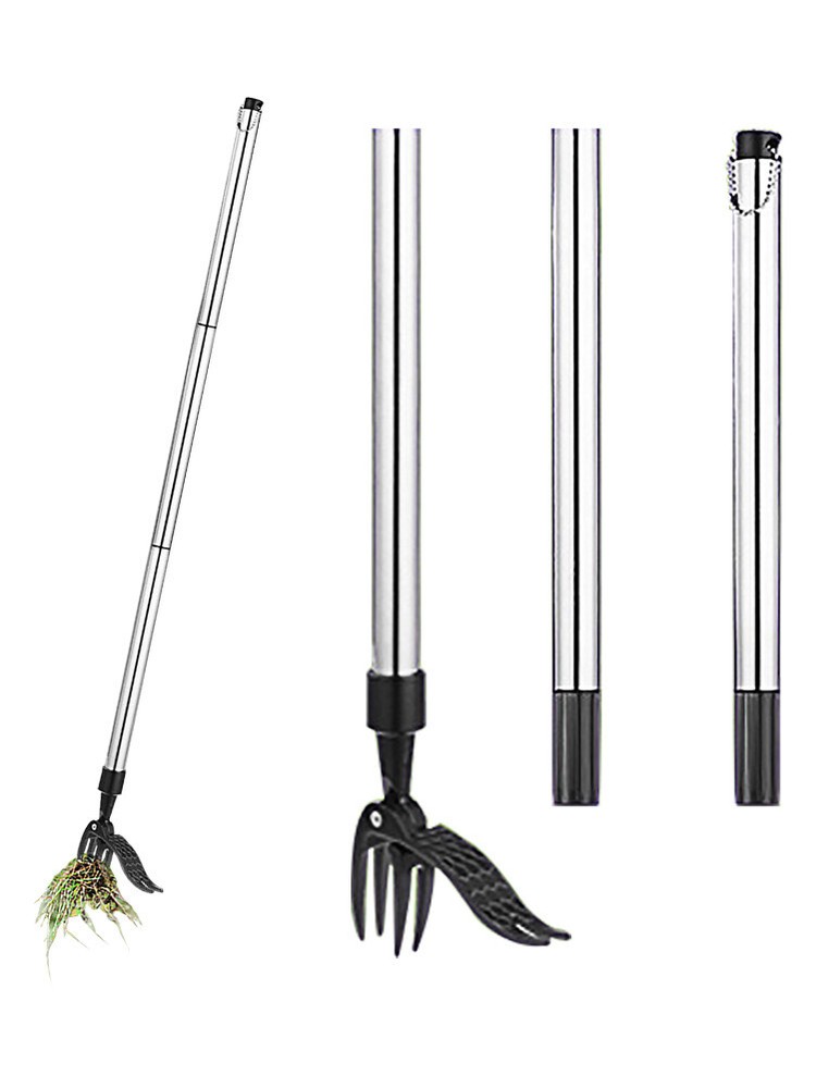 Weeder Puller Stand Up Weed Tool Handle Claw Garden Outdoor Root Remover Killer