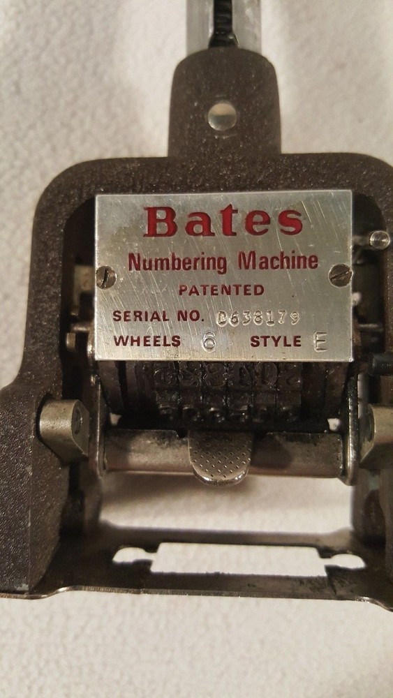 Vintage Bates Style E Wheels 6 Numbering Machine Multiple Movement Stamp