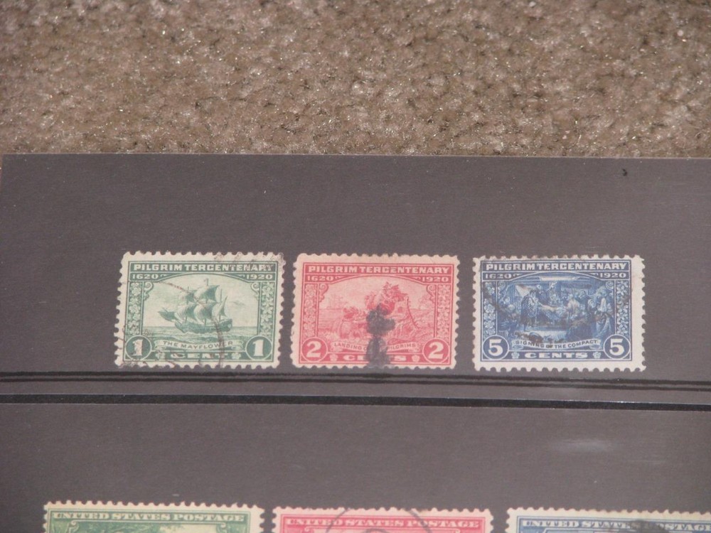 US Pilgrim Tercentenary, Scott# 548-50, used