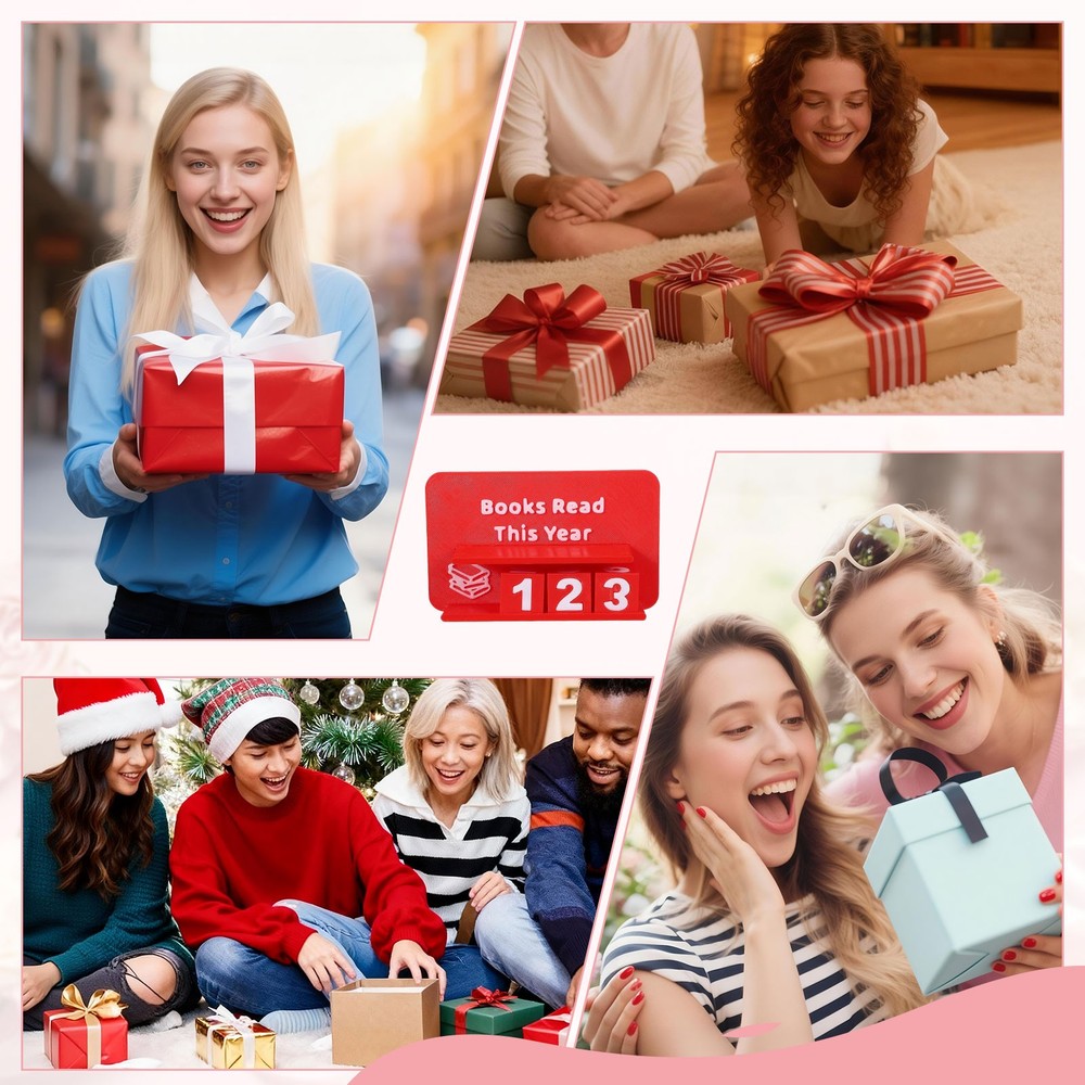 Books Read This Year Tracker for Reader Book Lovers Teachers, Red