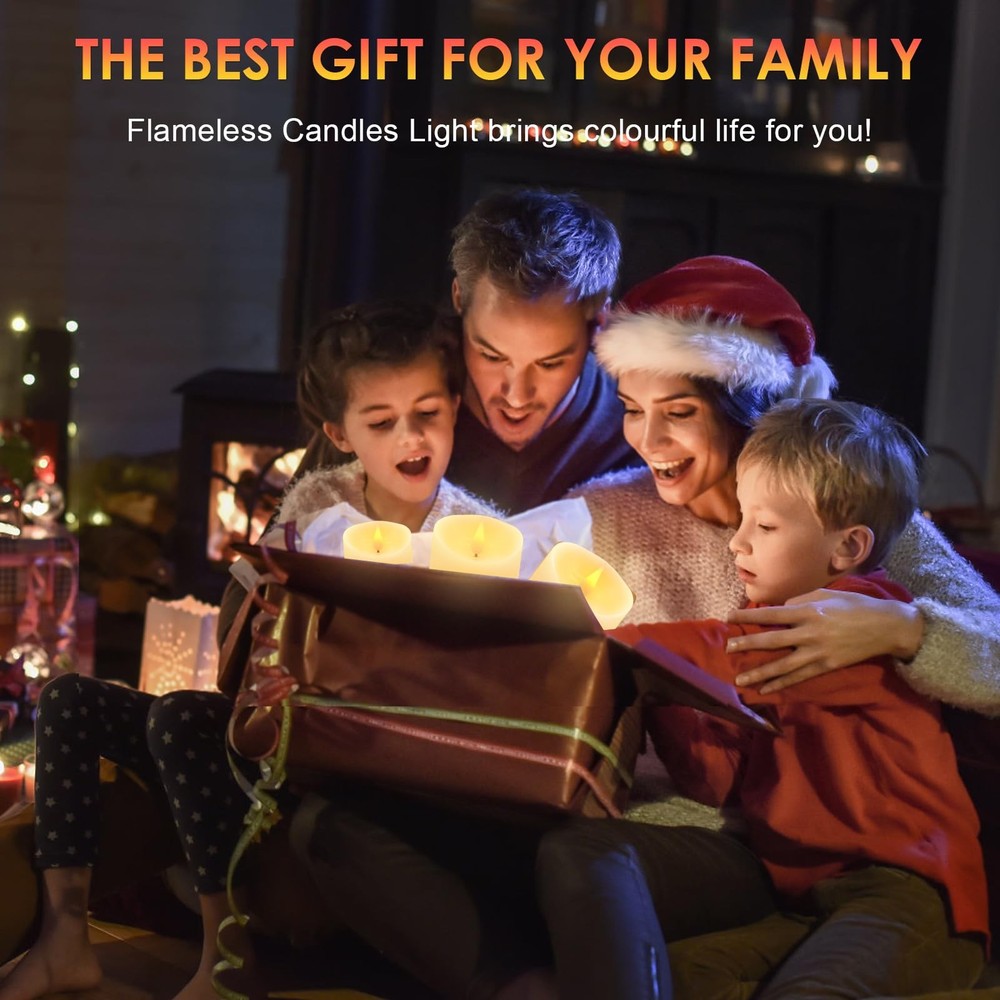 Flameless Led Candles Light, Aled Light 3 Pack Warm White Plus Multico