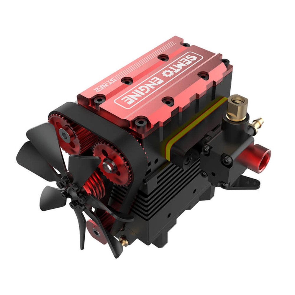 L200AC 4-Stroke 7cc 2-Cylinder Nitro mini Engine Kit & Ignition Module DIY Set