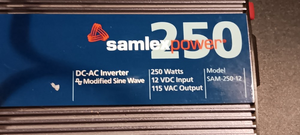 Samlex Power Inverter Dc-Ac 12 Model Sam-250-12