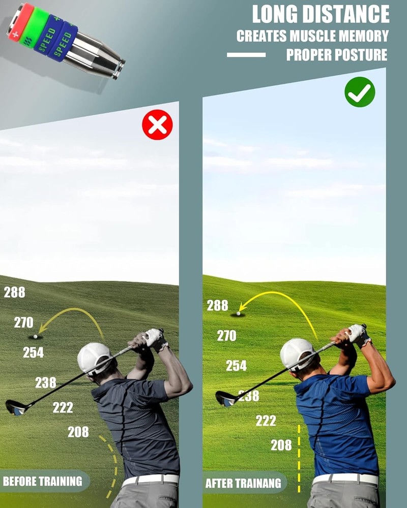 Golf Swing Speed Trainer Adjustable,Training Equipment Three Weight