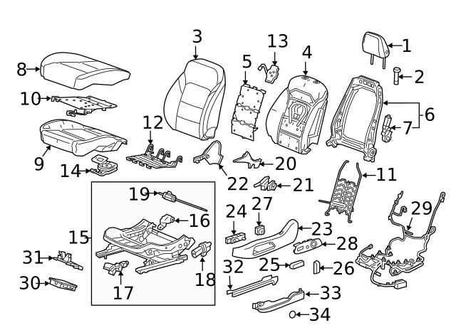 Genuine GM Headrest 85138626