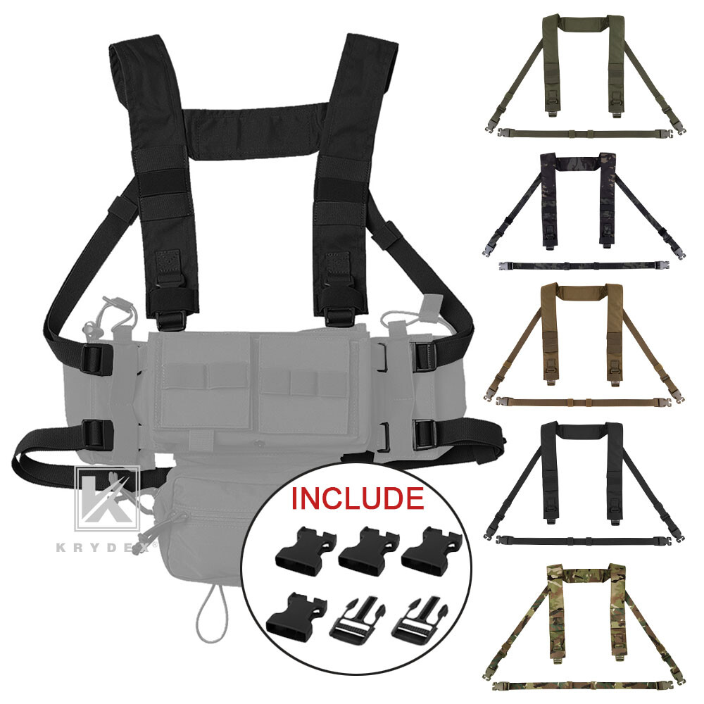 KRYDEX Micro Fight Fat Strap and Back Strap Shoulder Strap for Chest Rig Placard