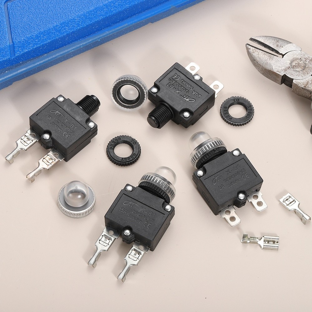 2 Pack X-B1 20Amp Circuit Breakers Manual Reset Push Button Overload Protector