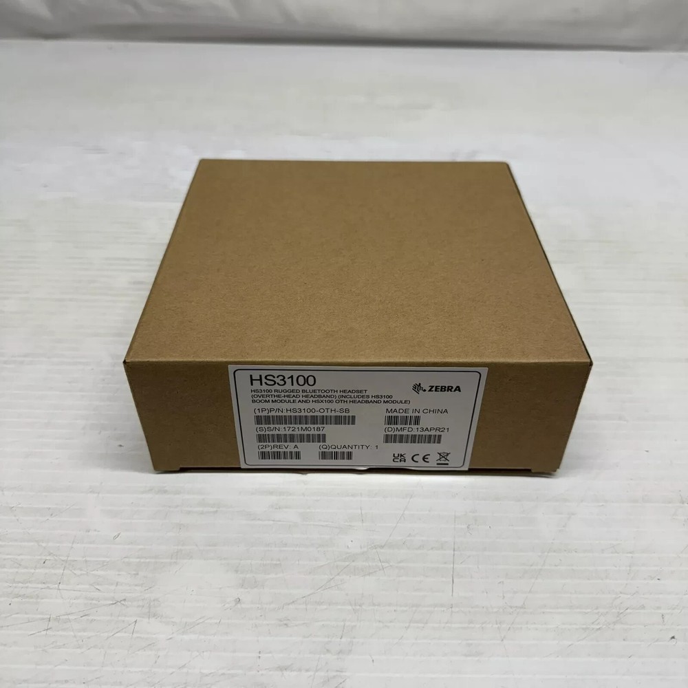 ZEBRA HS3100 RUGGED BLUETOOTH HEADSET HS3100-OTH-SB