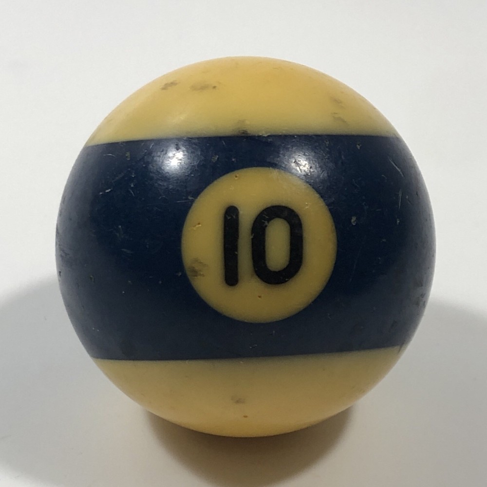 Vintage Pool Ball Billiard #10 replacement Blue Stripe
