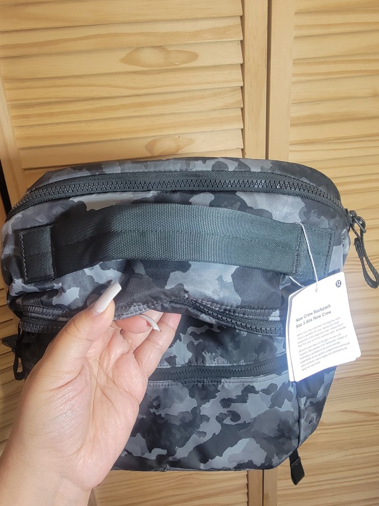 Lululemon New Crew Backpack 22L Black Camo