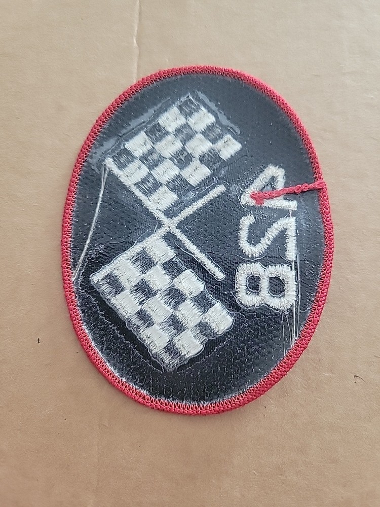 Vintage 428 Checkered Flag Patch 4" X 3"