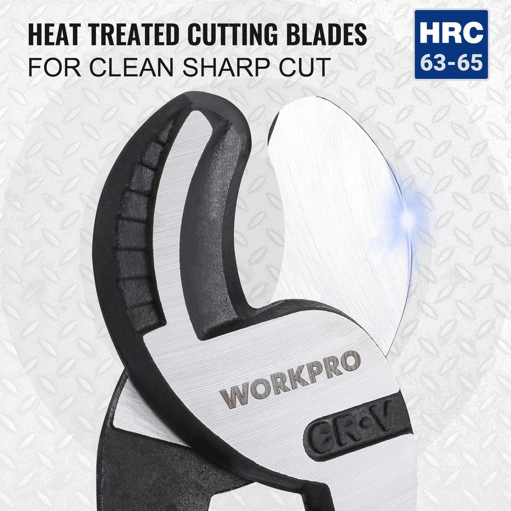 WORKPRO 9-1/4 inch High Leverage Cable Cutter, Heavy Duty Wire Cutter Black