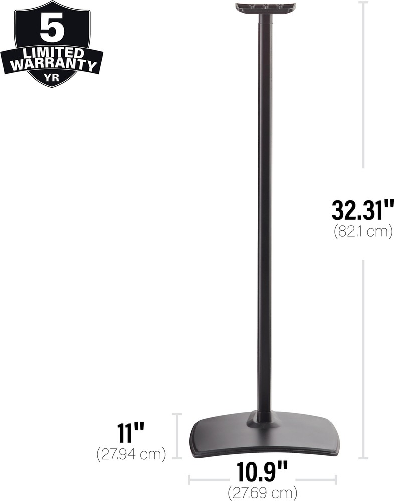 Sanus Fixed Height Speaker Stand for Sonos Era 300 Pair Black