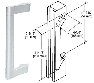CRL DL915A Satin Anodized Extruded Aluminum Pull Handle