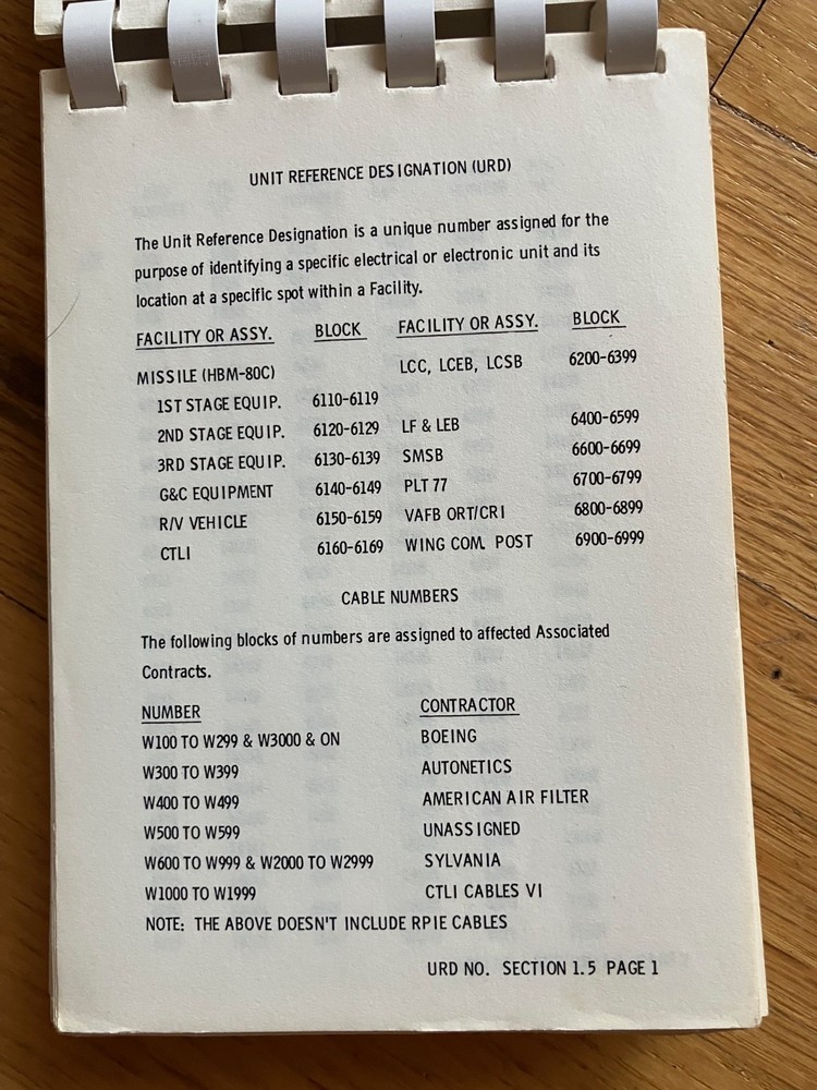 RARE 1965 BOEING MINUTEMAN MISSLE PROGRAM ENGINEERING GENERAL INFORMATION BOOK
