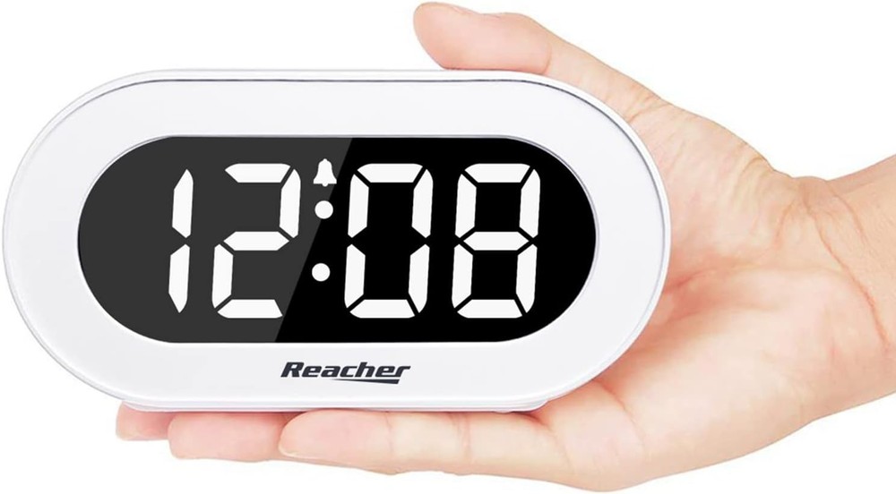 Compact Digital Alarm Clock with Adjustable Brightness & Volume for Easy Wake