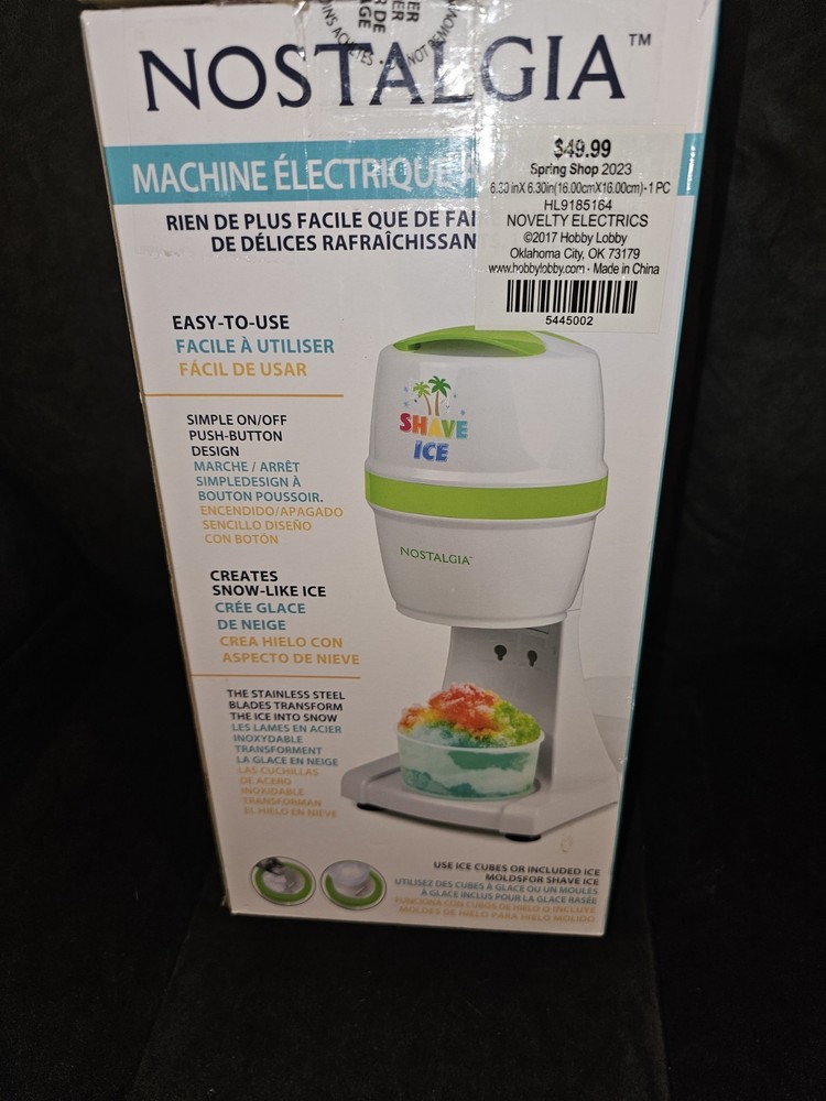 Nostalgia Electric Shaved Ice Maker
