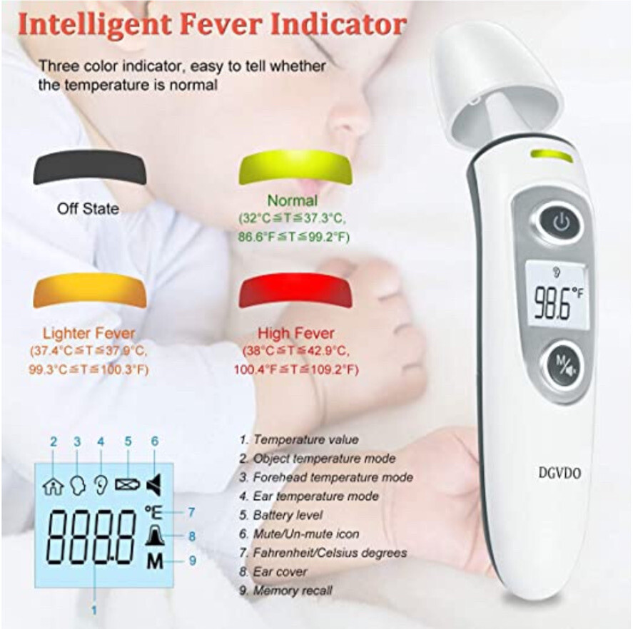 Infrared Thermometer Model IR100 Dual Mode LCD Display. NEW.