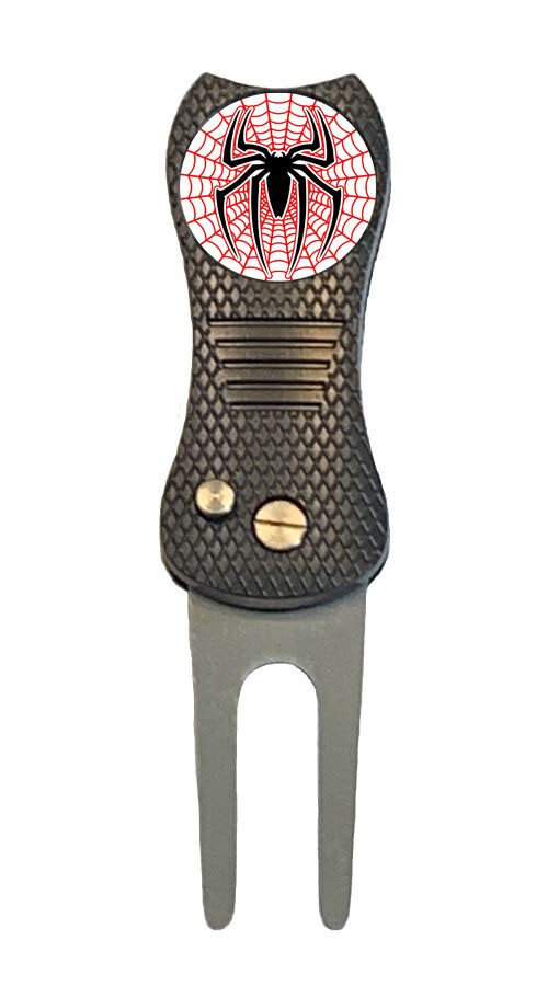Spider Man Marvel Golf Ball Marker w/ Premium Switchblade Divot Tool