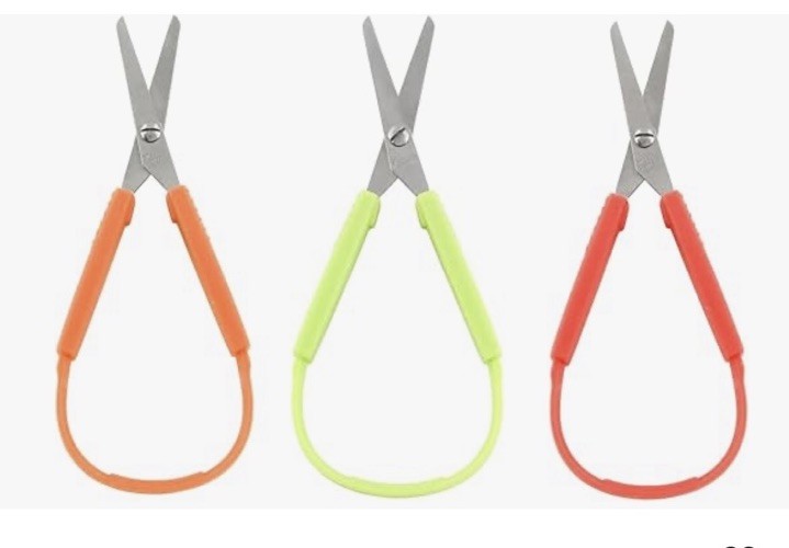 Mini loop scissors, adaptive scissors for kids special needs, 3 Pcs