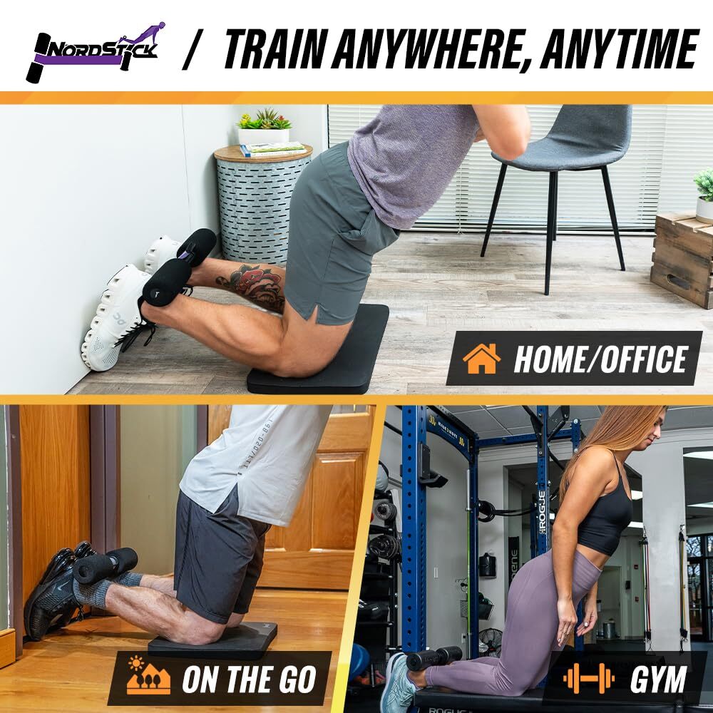 Nordic Hamstring Curl Strap 350lb Capacity for Home Travel Core Training