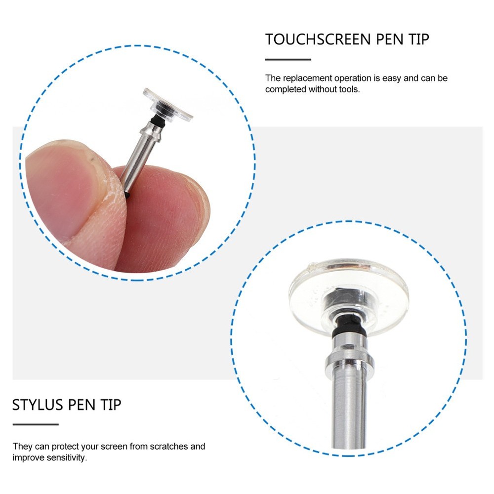 12 Pcs Stylus Touch Screen Replacement Disc Tips Travel Pen Accessory