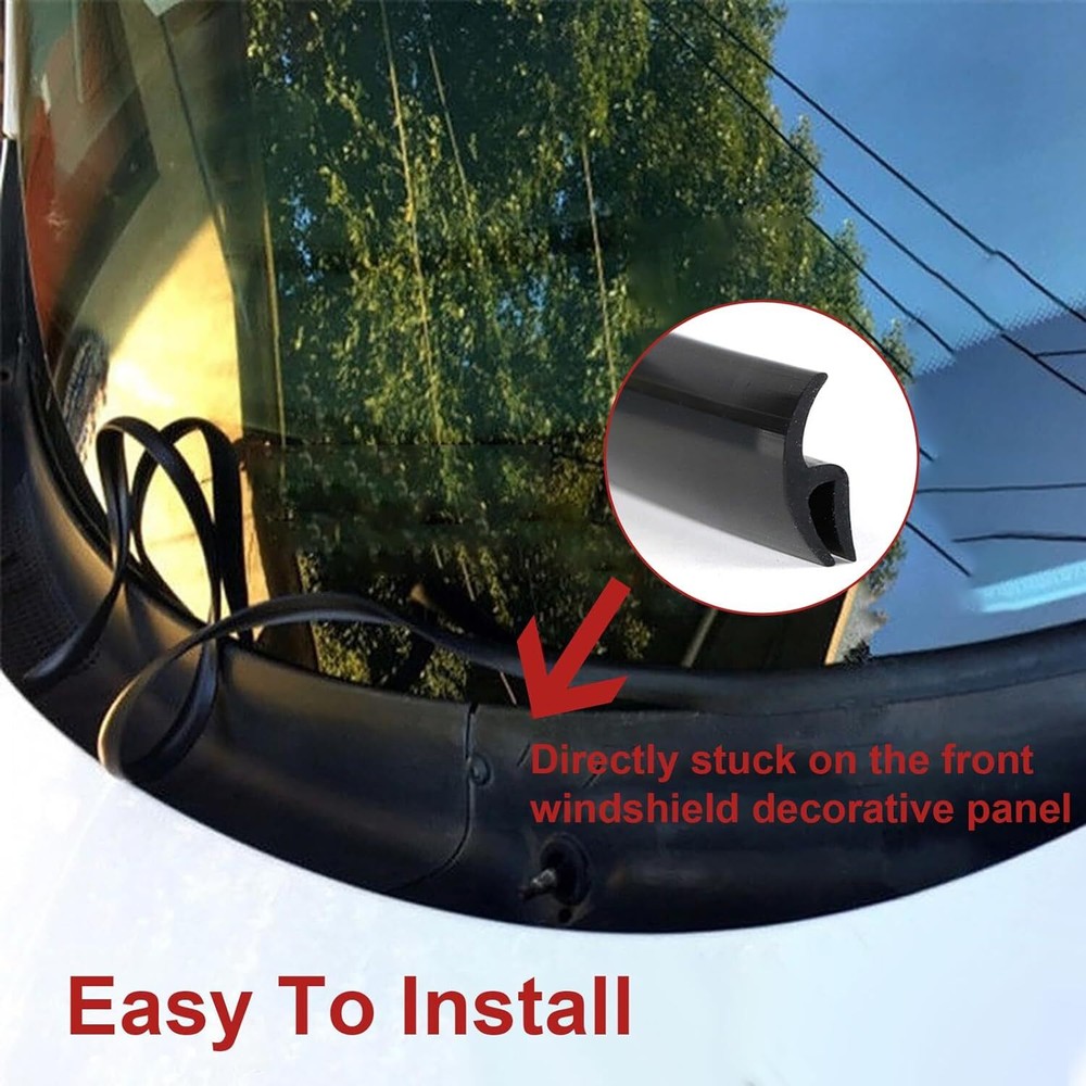 5.9ft For Ram 1500 Cab Rubber Front Windshield Panel Seal Strip Moulding Trim