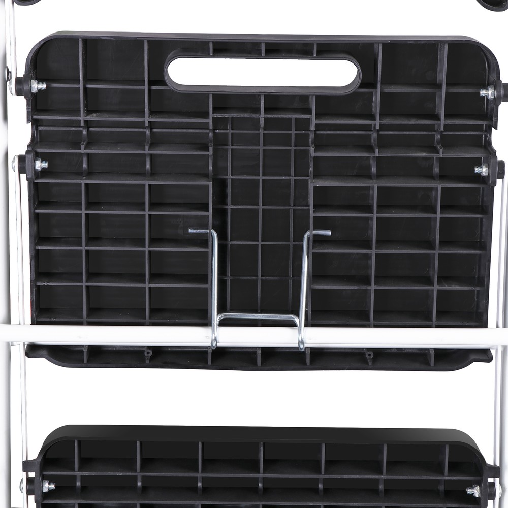 Step Ladder Sturdy 3-Step Ladder with Tool Platform Folding Ladder Lightweight