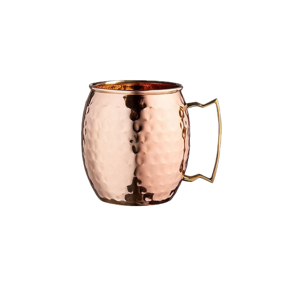 Authentic Copper Moscow Mule Mugs | Hammered Finish | Classic Barware