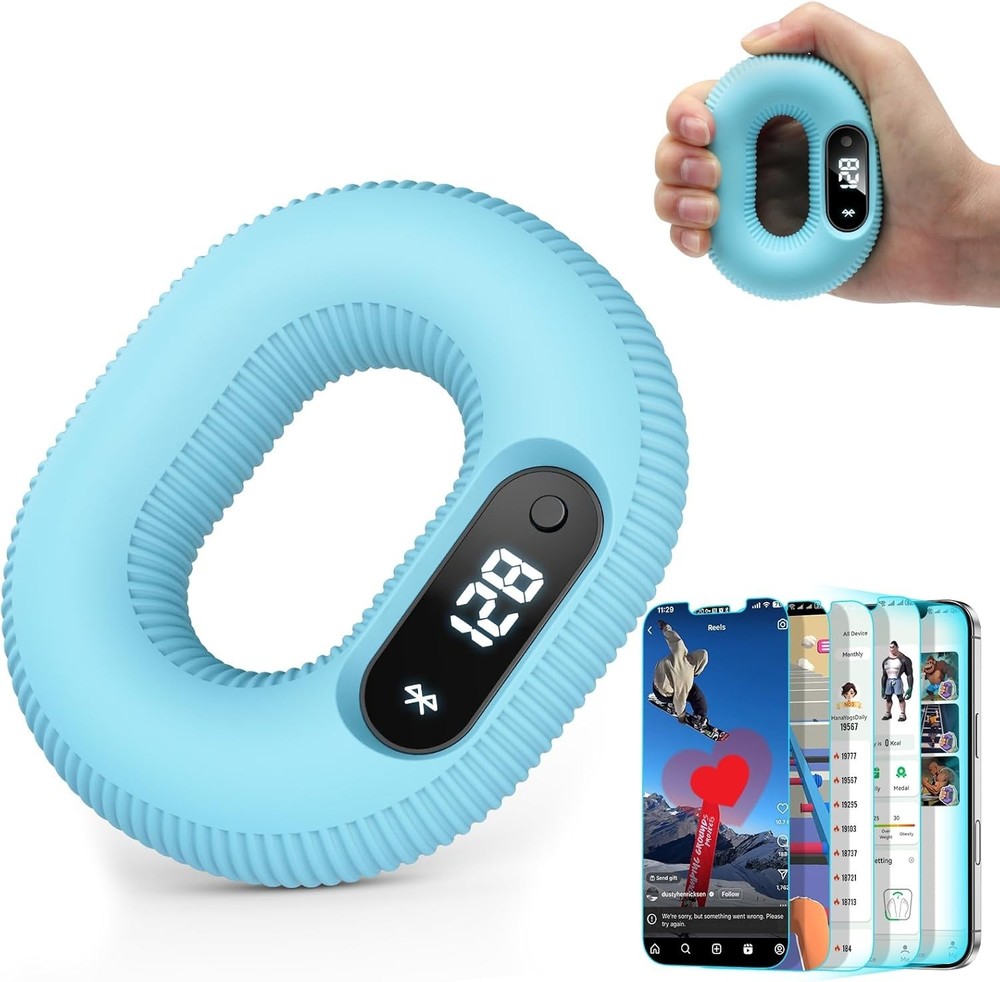 30lb Smart Grip Trainer - Durable Silicone with Interactive Games & HID Browsing
