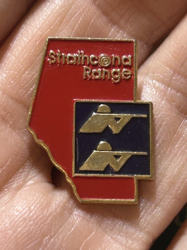 Vintage Strathcona Range Alberta Shooting Range Enamel Pin **READ
