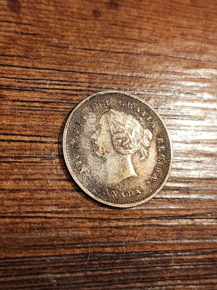 1889 Canada 5 Cents Silver Coin