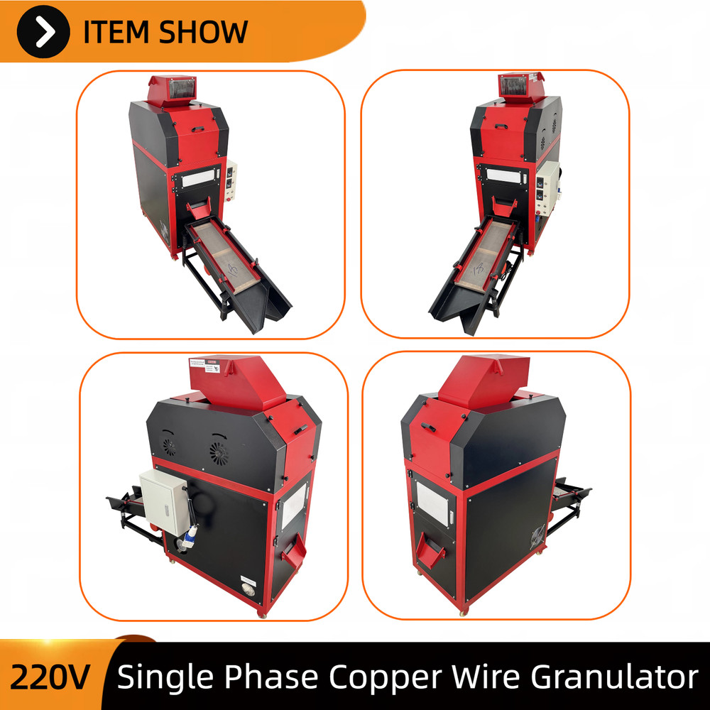 Automatic Copper Wire Granulator 220V Single Phas for Cable Recycling Machine