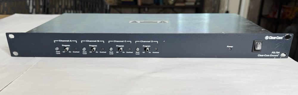 Clear-Com PS-704 4-Channel Intercom Power Supply - Good Working Condition