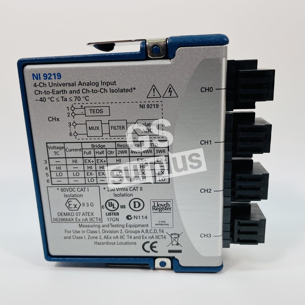 New NATIONAL INSTRUMENTS NI-9219 Universal Analog Input Module