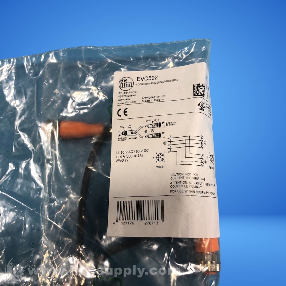 Ifm EVC592 Double Ended Connection Cable FNFP
