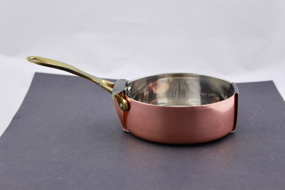 CROFTON COPPER 4.5" MINI FRY PAN BRASS HANDLE