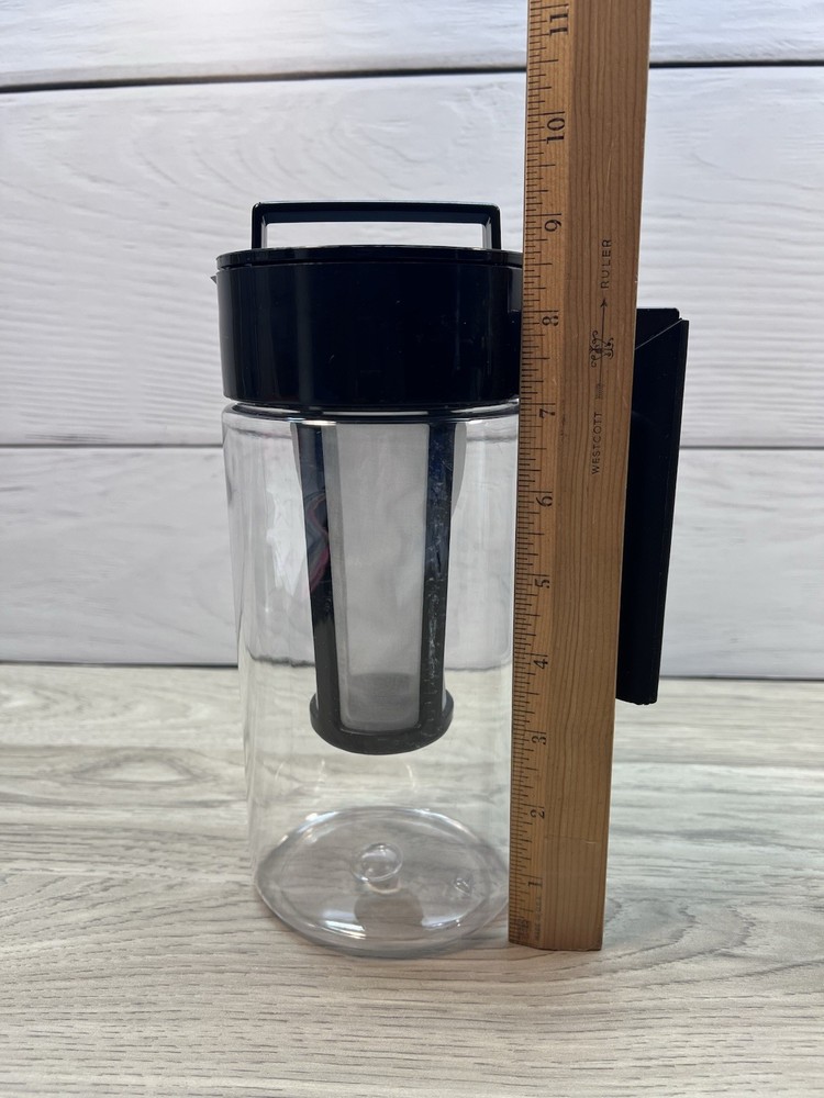 Cold Brew Coffee Ice Tea Maker 1.3qt Plastic Pitcher Mesh Filter Infuser