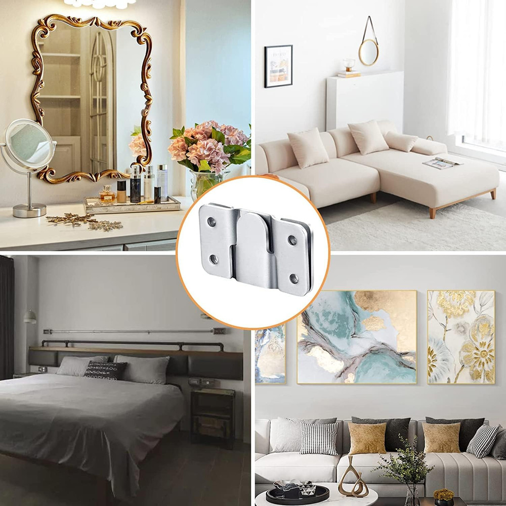 Flush Mount Bracket, Headboard Wall Mounting Brackets-56 X 30Mm Interlocking Han