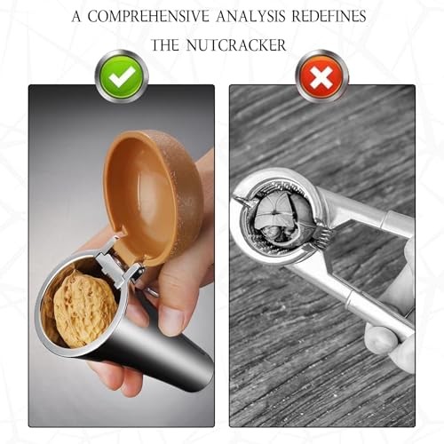 1 Pcs Nut Cracker Tool,Heavy Duty Nut Cracker Tool,With Splash-Proof Brown