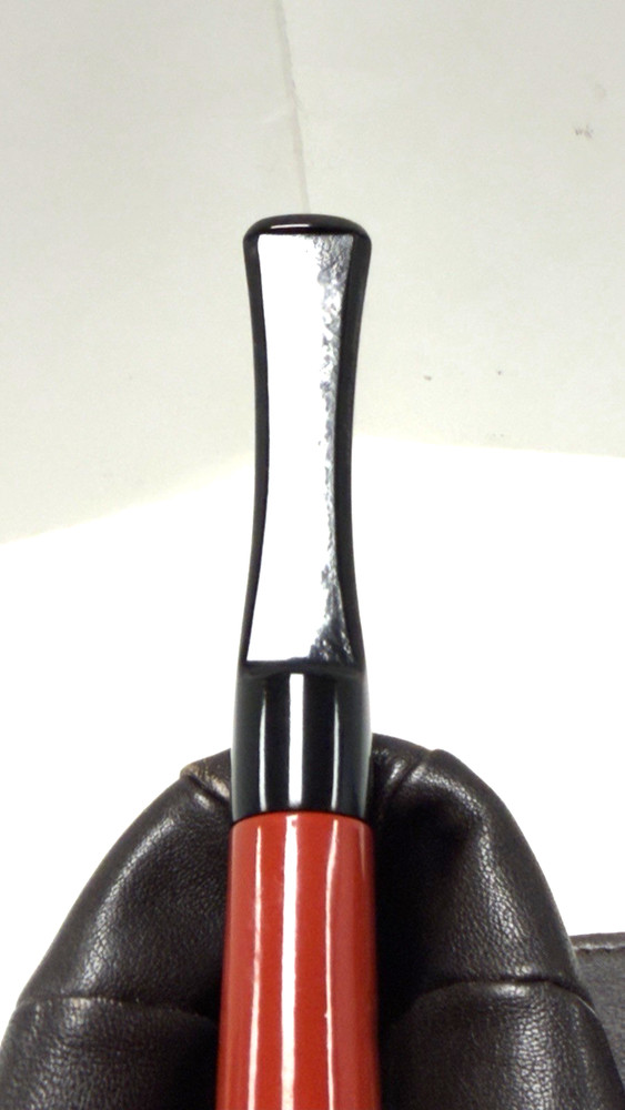 VENTURI by SUPER-TEMP Red Smooth Billiard w *Ebonite Saddle Stem (NOT Plastic)