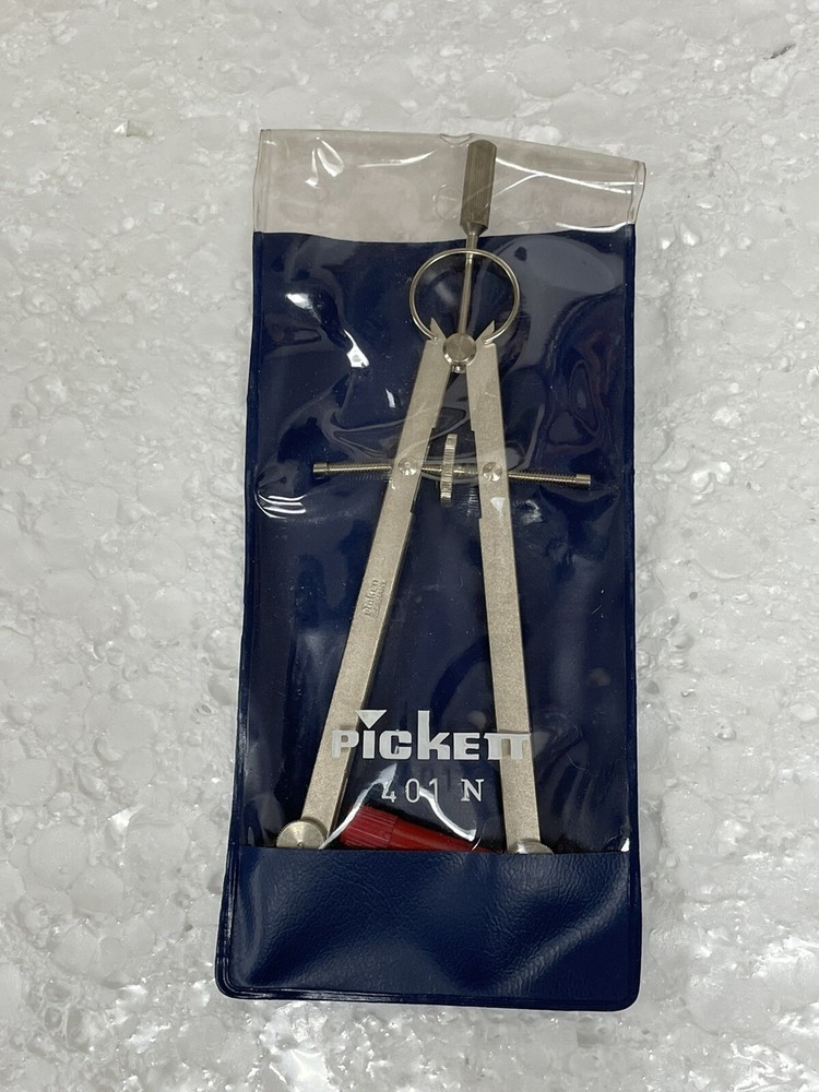 Vintage Pickett Drafting Compass 401N with Plastic Pouch Germany NEW