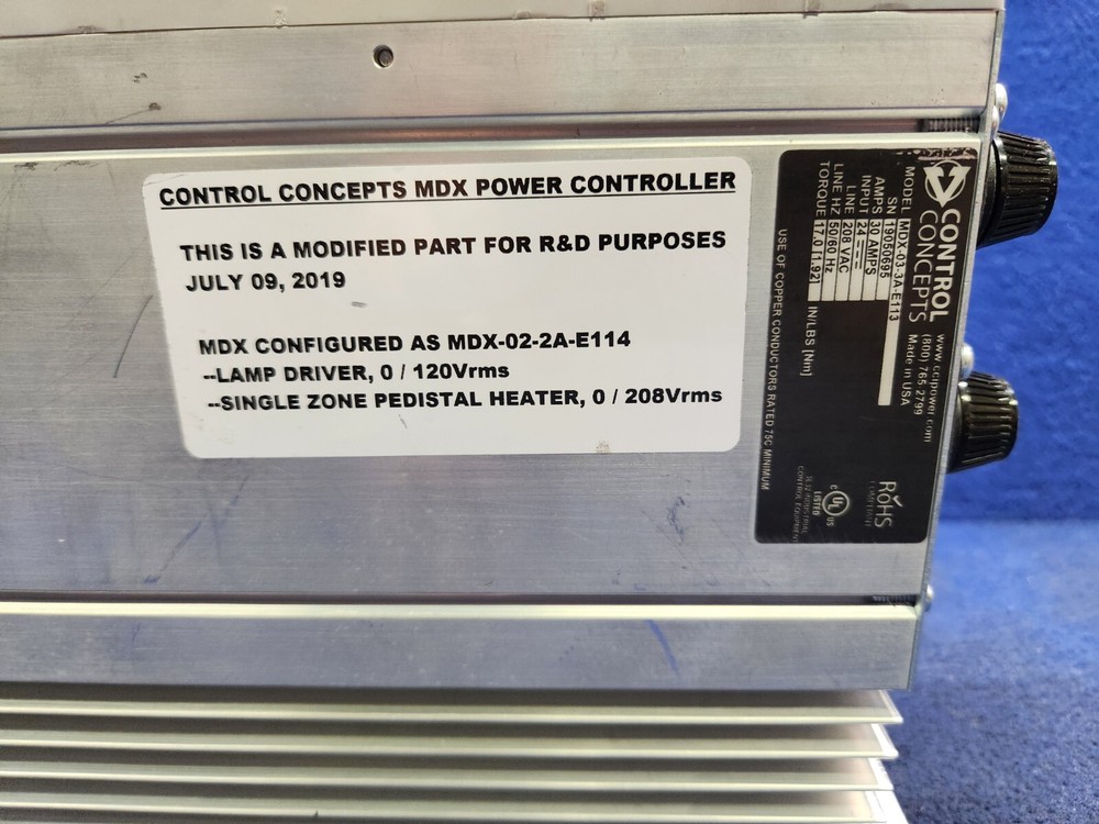 Control Concepts MDX-03-3A-E113 SCR Power Supply Controller Applied Materials