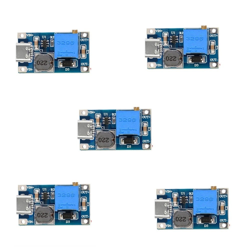 5pcs 2A DC-DC Step--Boost-with Type-C-USB, Step--Boost-Conve 4744