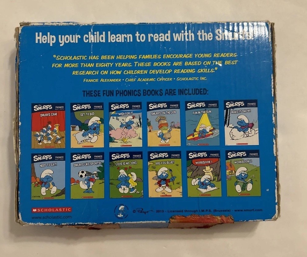Smurfs Phonics Fun Complete 2013 Peyo 12 Books