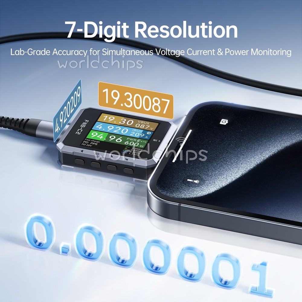 FNIRSI FNB-C2 Multifunction USB Tester Current Volt Power Meter charging Tester