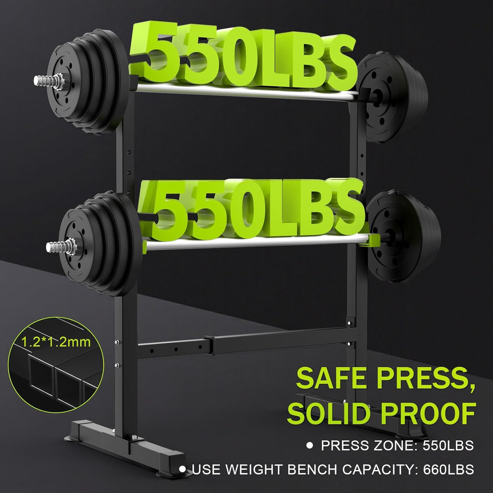 Adjustable Folding Weight Bench for Home Gym, 660 Lbs Capacity Multi-Functional