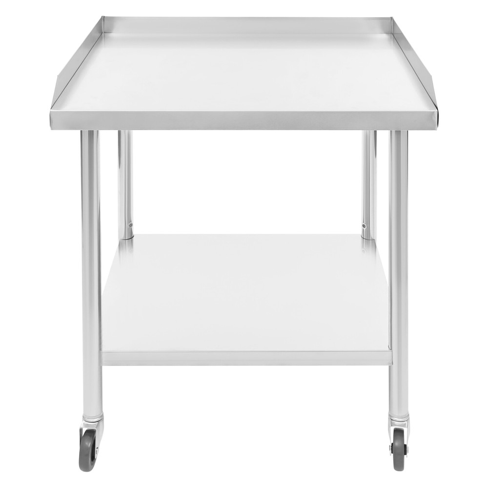 2-Layer Stainless Steel Work Table 500kg Working Bench Commercial Prep Table