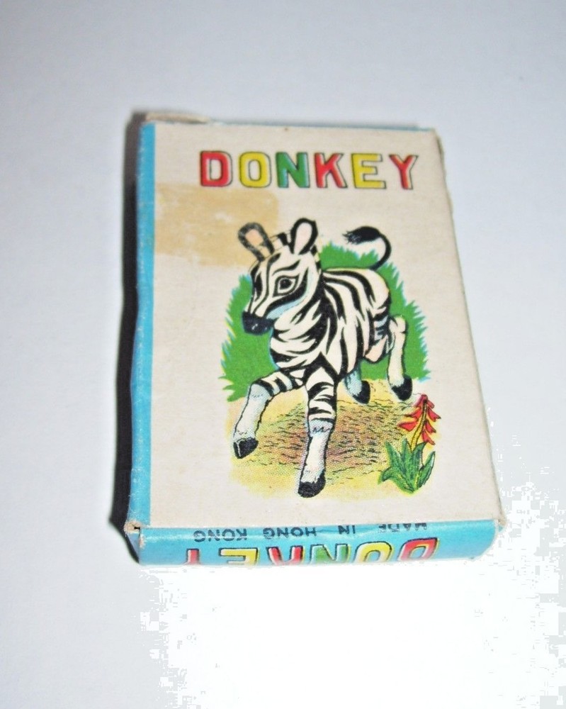 Educational Card Game for Learning Beginning Sounds Donkey Vintage