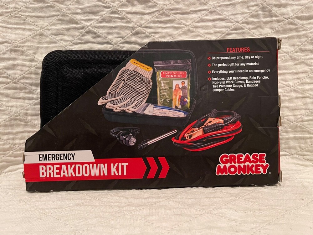 GREASE MONKEY CAR VEHICLE AUTO EMERGENCY BREAKDOWN KIT